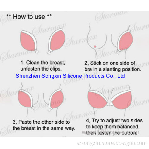 Silicone Adhesive Stick On Gel Push Up Strapless Backless Invisible Bra * 100% Brand New * 
